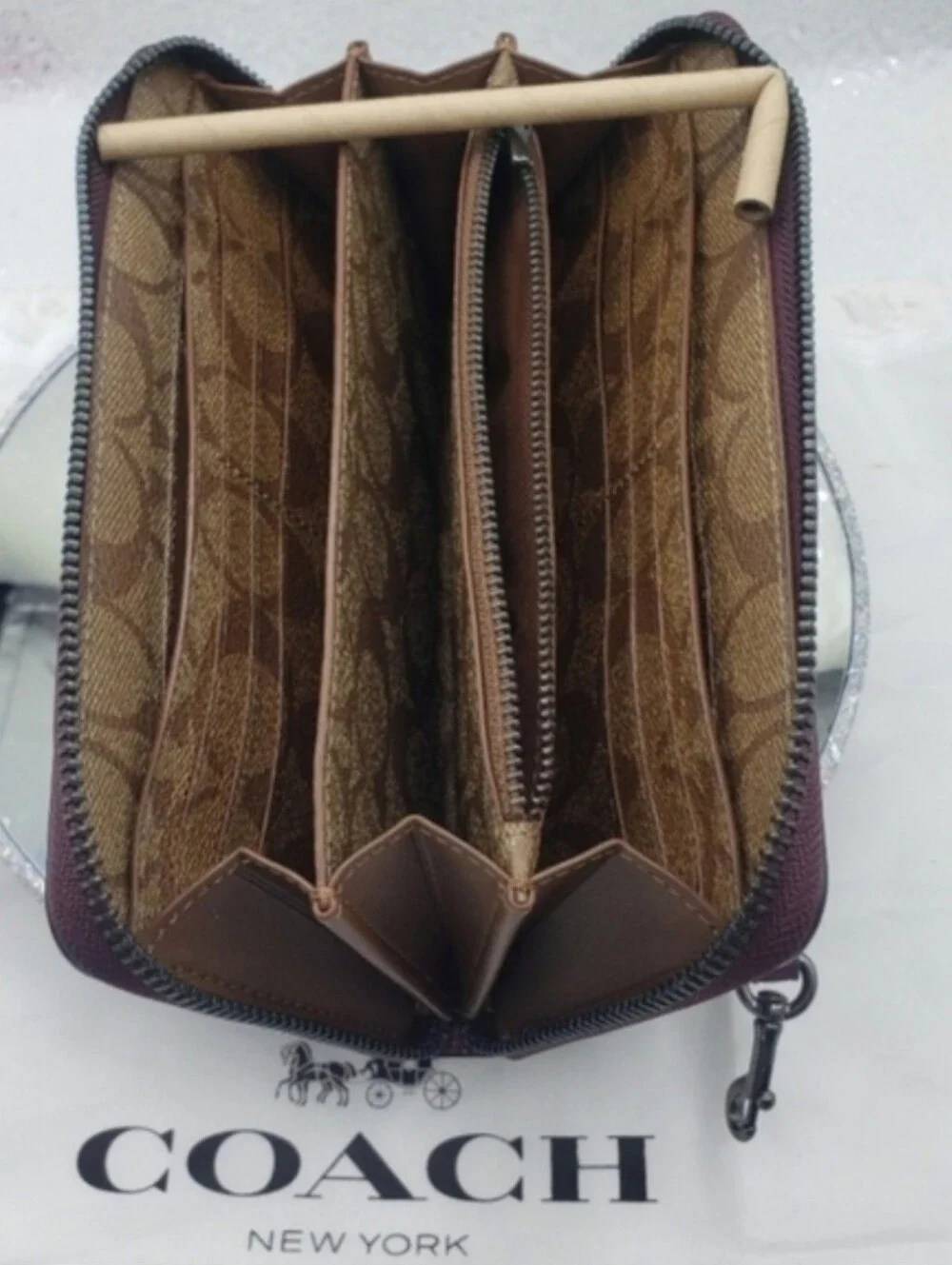 Coach x Disney Long Zip Around Wallet Once Upon A Dream Wrist Strap
